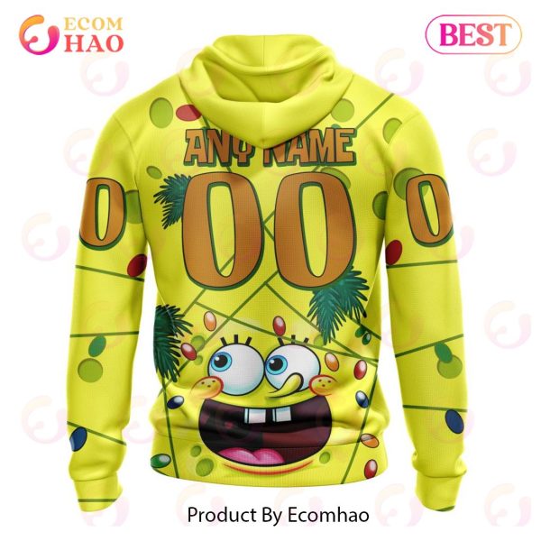 Chicago BlackHawks Specialized With SpongeBob Concept 3D Hoodie