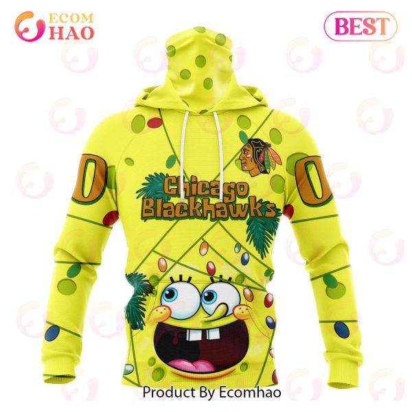 Chicago BlackHawks Specialized With SpongeBob Concept 3D Hoodie