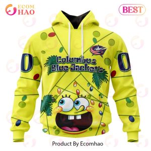 Columbus Blue Jackets Specialized With SpongeBob Concept 3D Hoodie