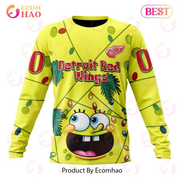 Detroit Red Wings Specialized With SpongeBob Concept 3D Hoodie