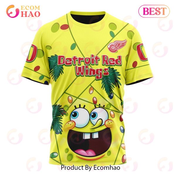 Detroit Red Wings Specialized With SpongeBob Concept 3D Hoodie
