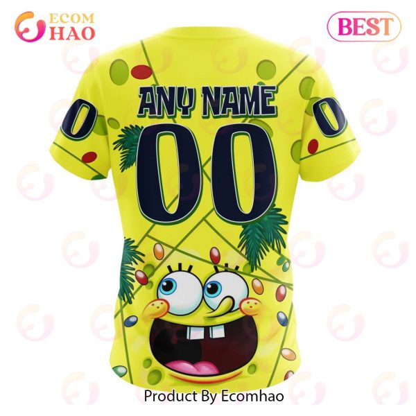 Edmonton Oilers Specialized With SpongeBob Concept 3D Hoodie