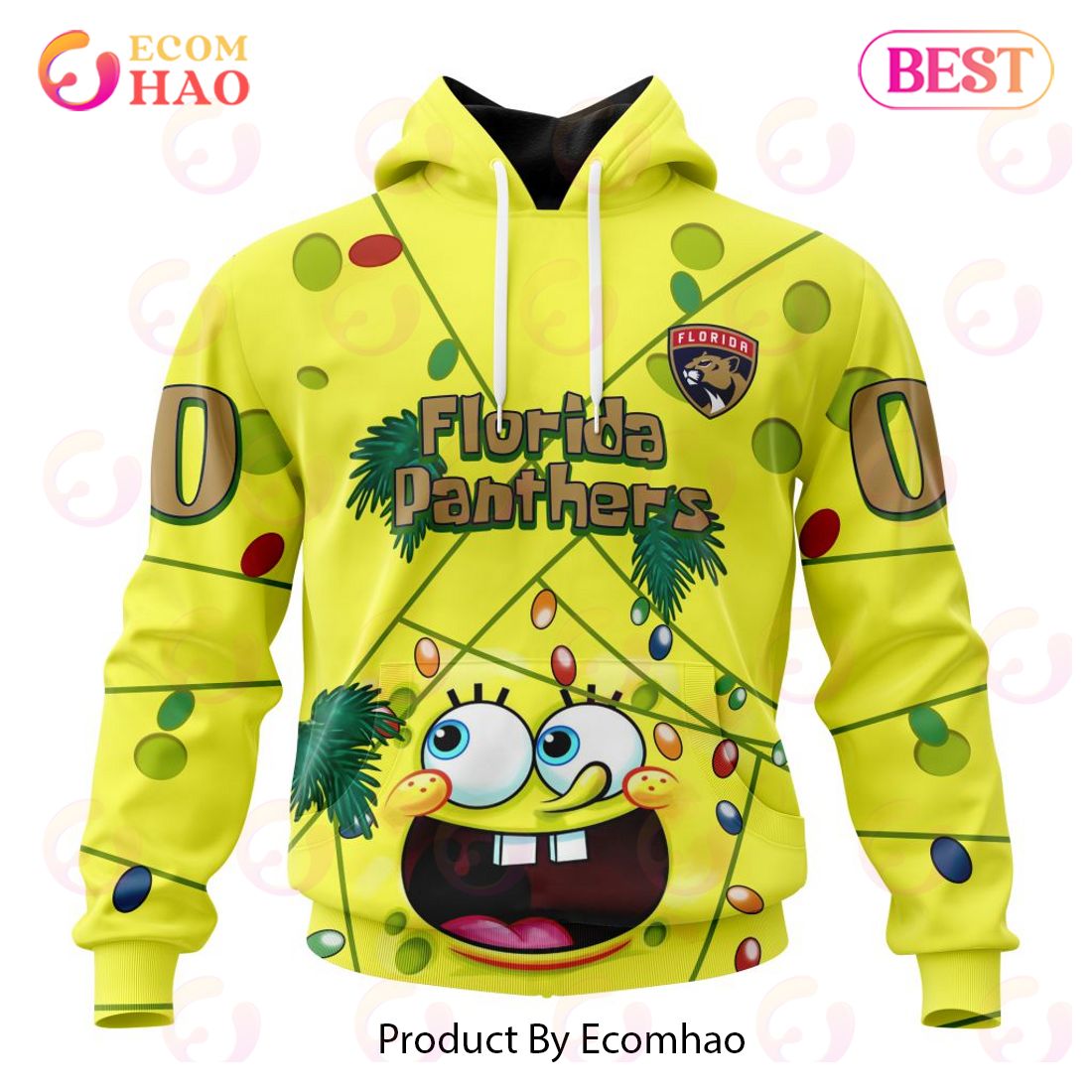 Florida Panthers Specialized With SpongeBob Concept 3D Hoodie