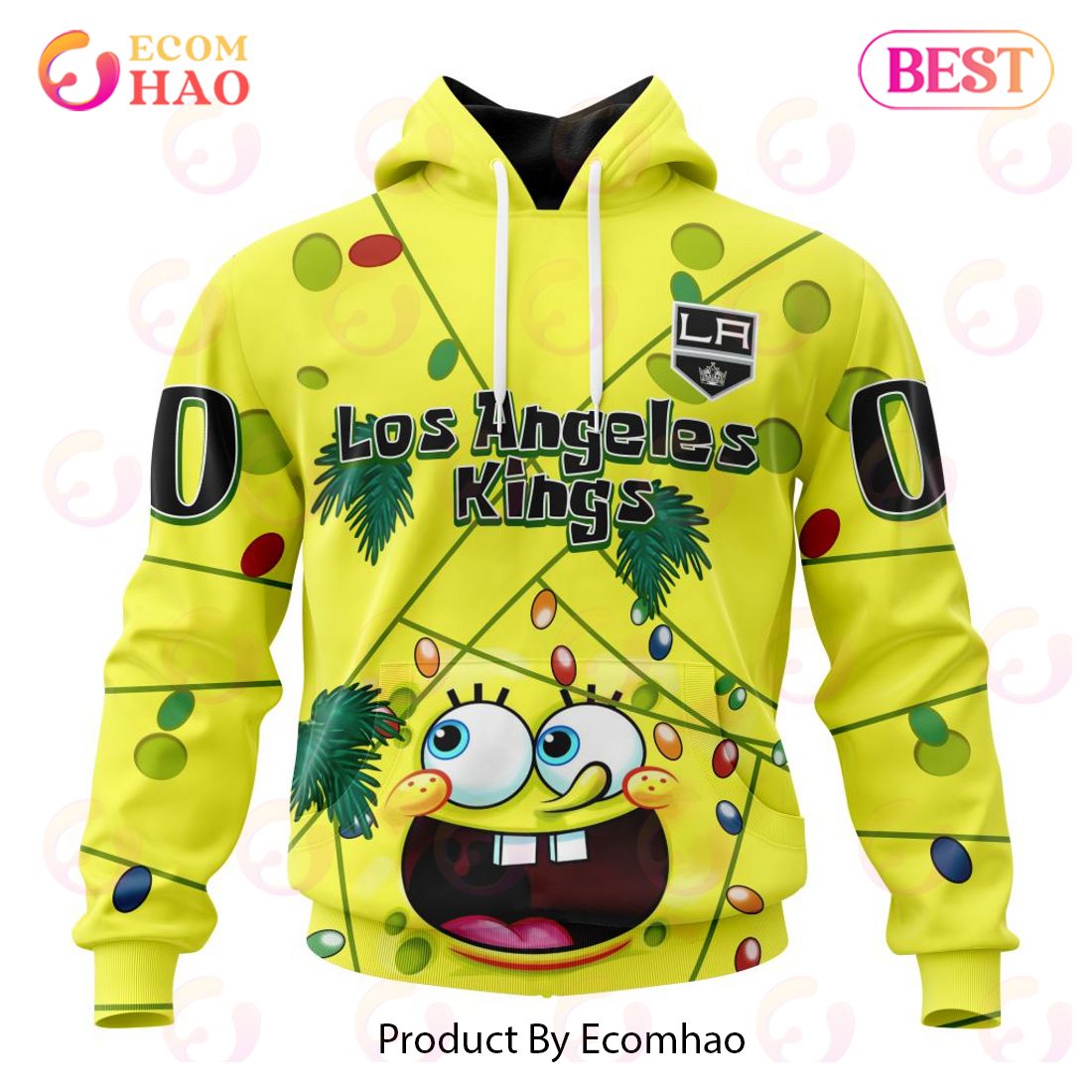 Los Angeles Kings Specialized With SpongeBob Concept 3D Hoodie