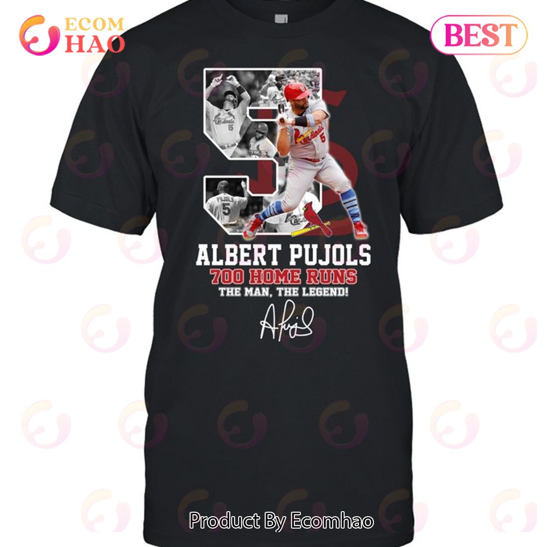 Albert Pujols 700 Home Runs Pujols St Louis Youth Unisex T-shirt