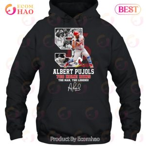 5 Albert Pujols St. Louis Cardinals 700 Home Runs The Man The Legend Signature T-Shirt