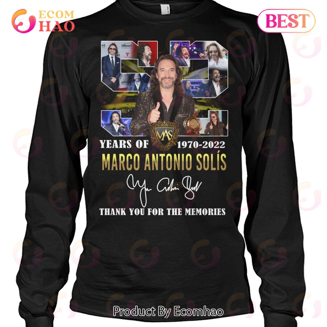 52 Years Of 1970 – 2022 Marco Antonio Sol?s Thank You For The Memories T-Shirt