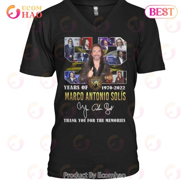 52 Years Of 1970 – 2022 Marco Antonio Sol?s Thank You For The Memories T-Shirt