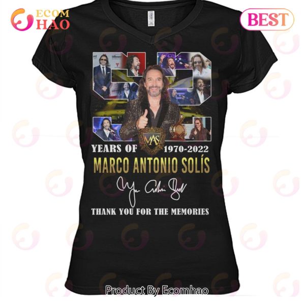 52 Years Of 1970 – 2022 Marco Antonio Sol?s Thank You For The Memories T-Shirt