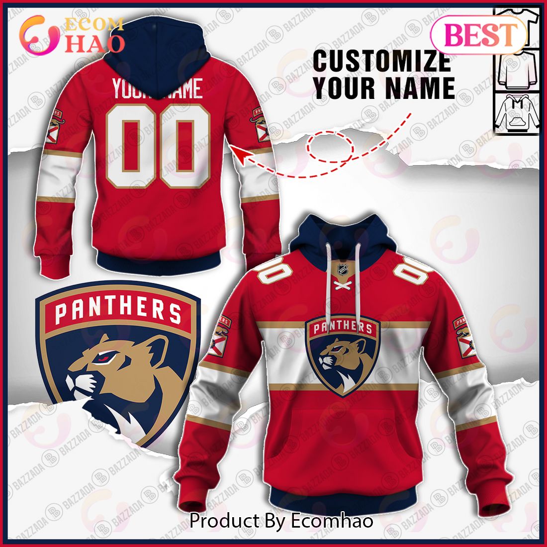Custom NHL Florida Panthers Pride Gradient Color Design Hockey Shirt Hoodie  3D in 2023