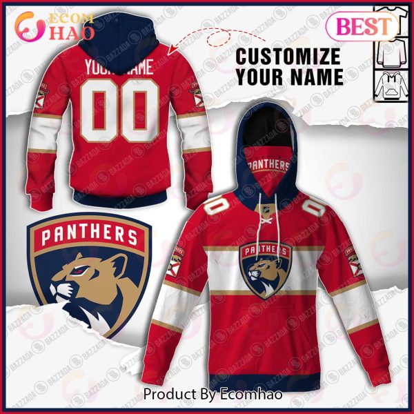 Personalize Special NHL 2022 Florida Panthers Home Jersey 3D Hoodie
