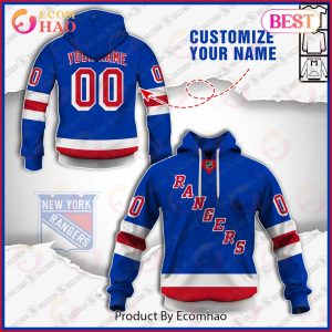 Personalize Special NHL 2022 New York Rangers Home Jersey 3D Hoodie