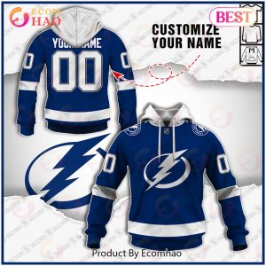 Personalize Special NHL 2022 Tampa Bay LIGHTNING Home Jersey 3D Hoodie