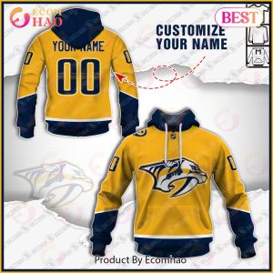 Personalize Special NHL Nashville Predators 2022 Home Jersey 3D Hoodie