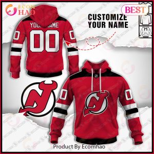 Personalize Special NHL New Jersey 3D Hoodie Devils 2022 Home Jersey 3D Hoodie