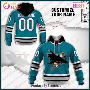 Personalize Special NHL San Jose Sharks 2022 Home Jersey 3D Hoodie
