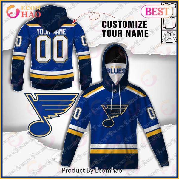 Personalized NHL St Louis Blues Reverse Retro All Over Print 3D Hoodie -  T-shirts Low Price