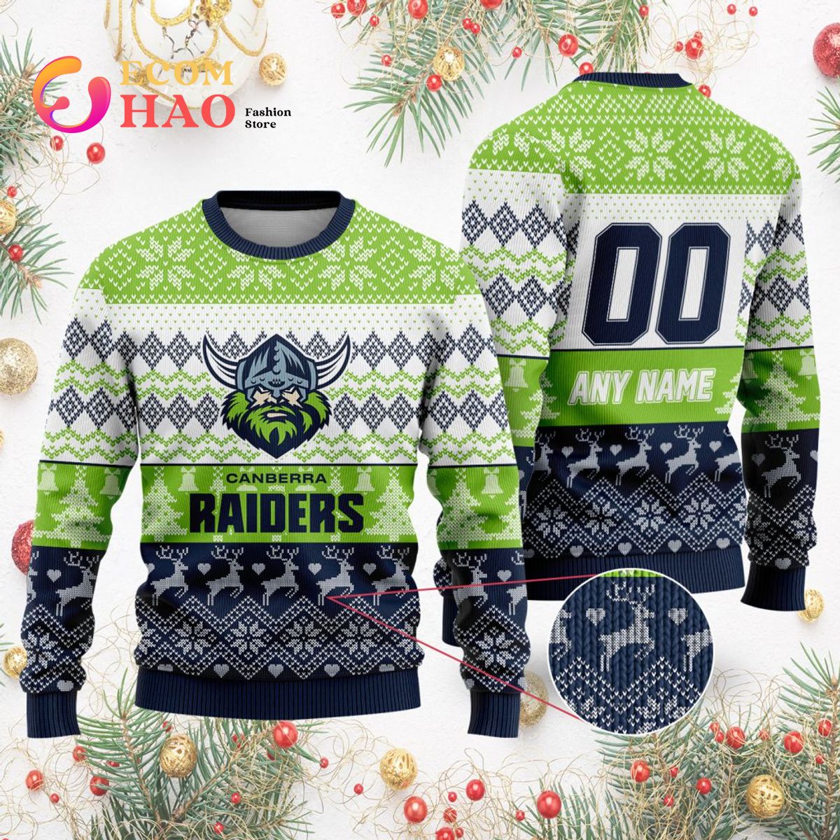 NRL Canberra Raiders Special Ugly Christmas Sweater