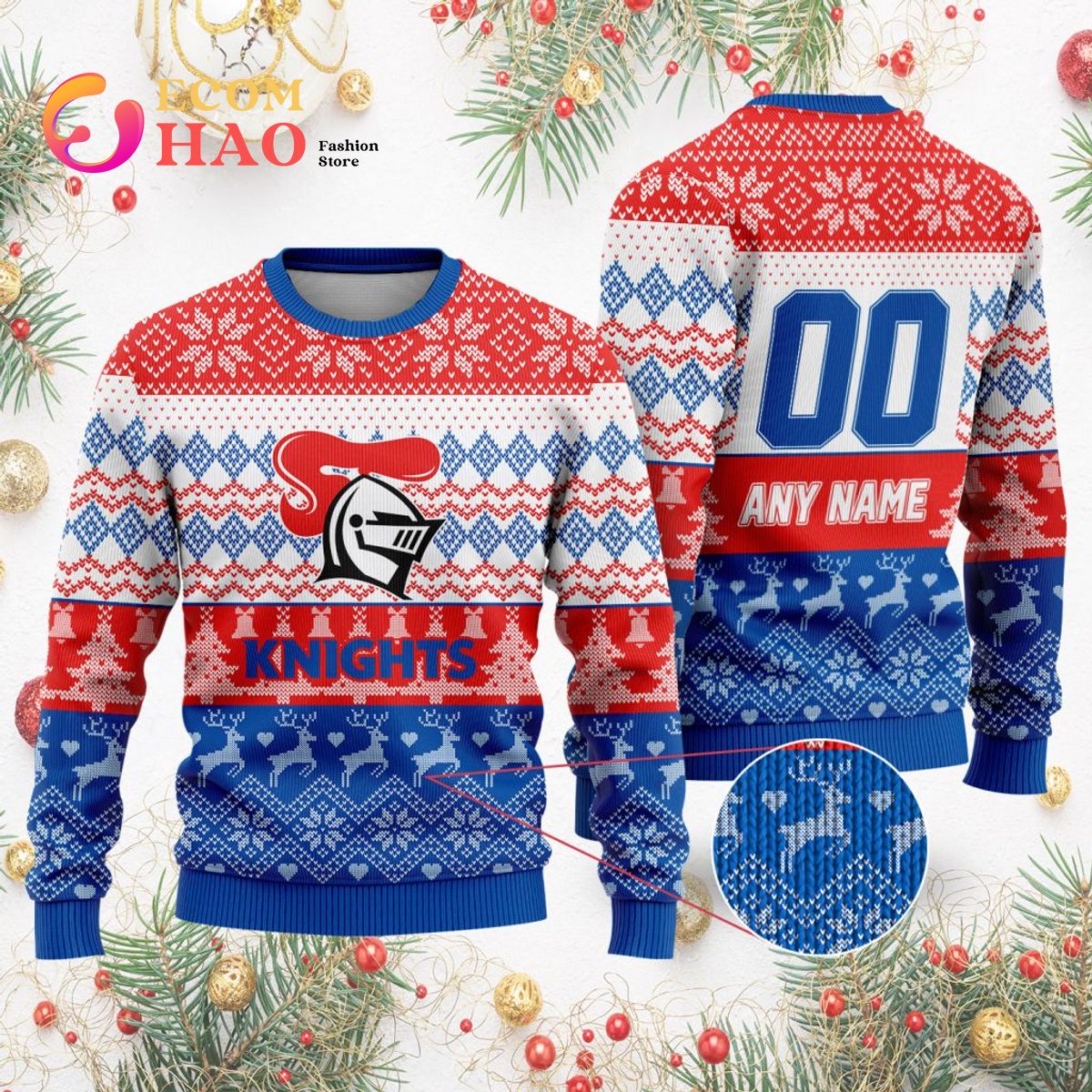 NRL Newcastle Knights Special Ugly Christmas Sweater