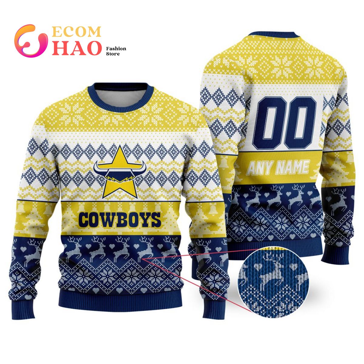 Dallas Cowboys Christmas Gingerbread Man Ugly Sweater For Men Women -  Banantees