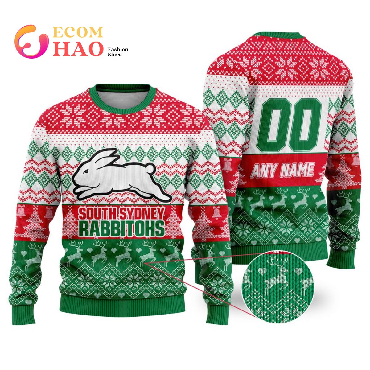 NRL South Sydney Rabbitohs Special Ugly Christmas Sweater