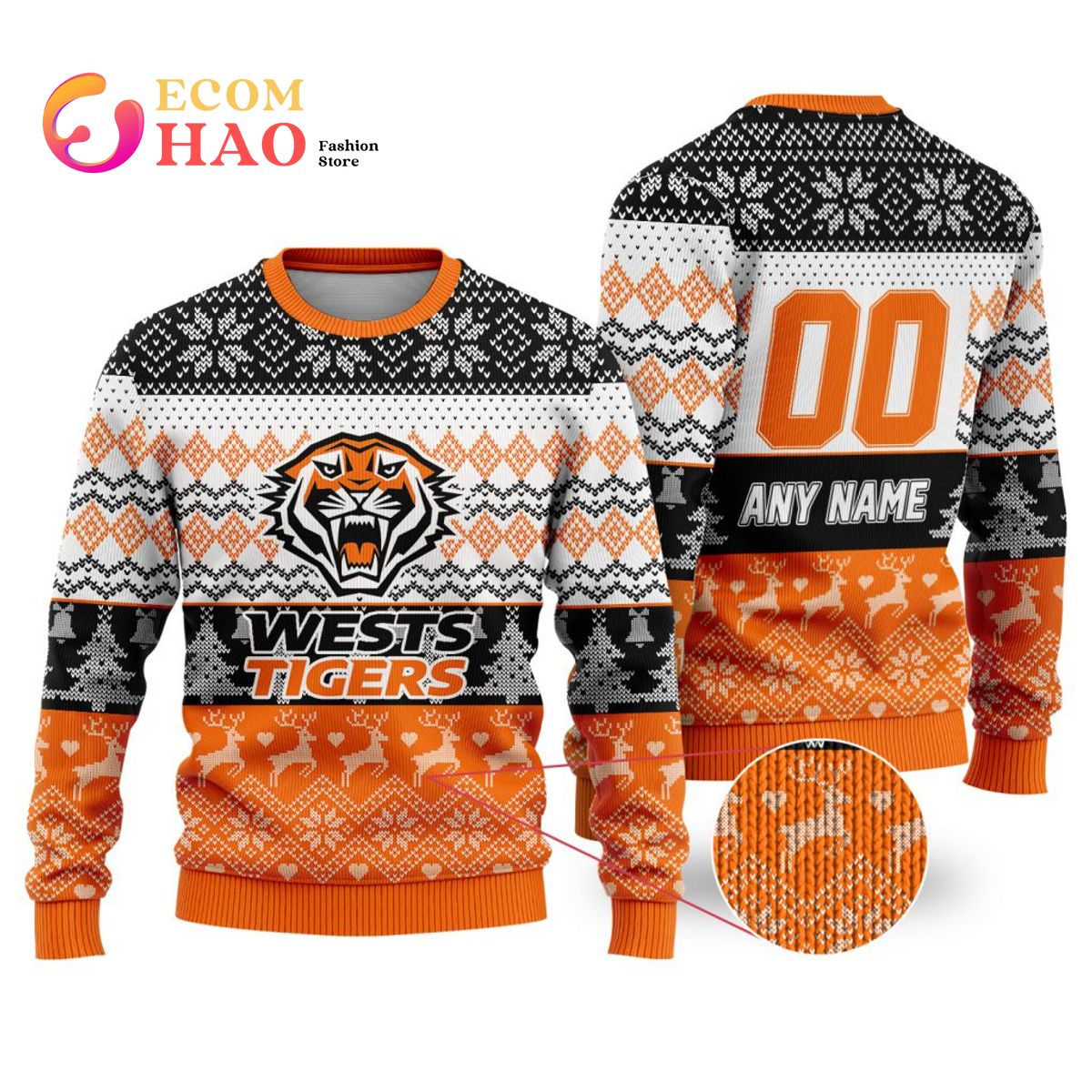 NRL Wests Tigers Special Ugly Christmas Sweater