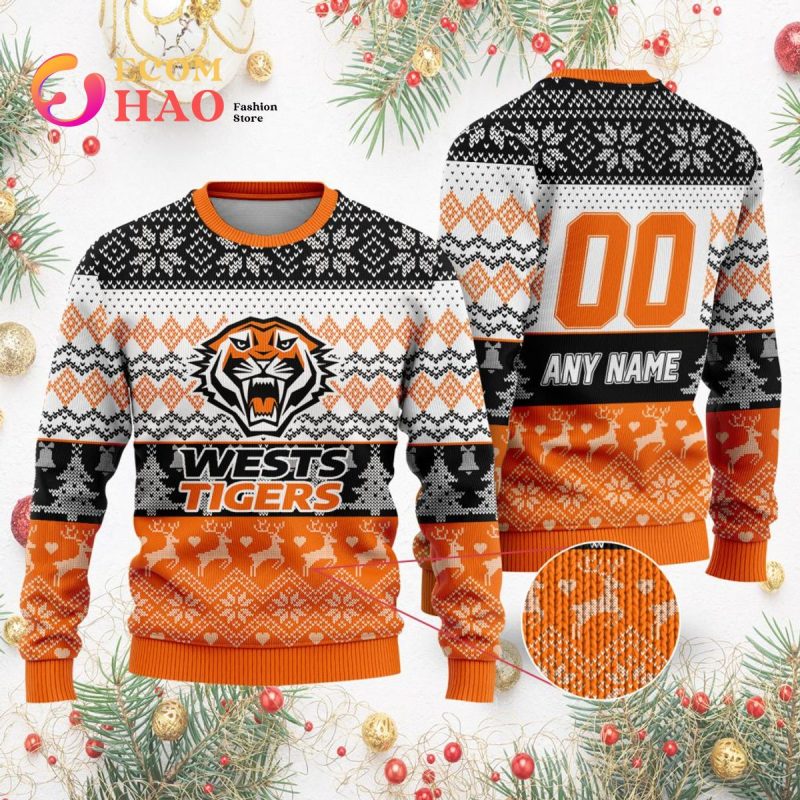 NRL 3D Premium Baseball Jacket Wests Tigers - Ecomhao Store