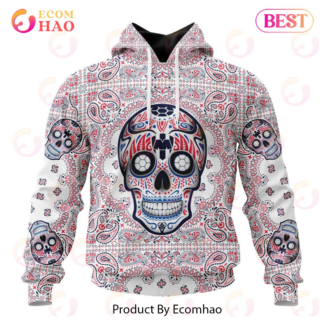 LIGA MX C.F. Pachuca Special Sugar Skull Kits For Dia De Muertos 3D Hoodie