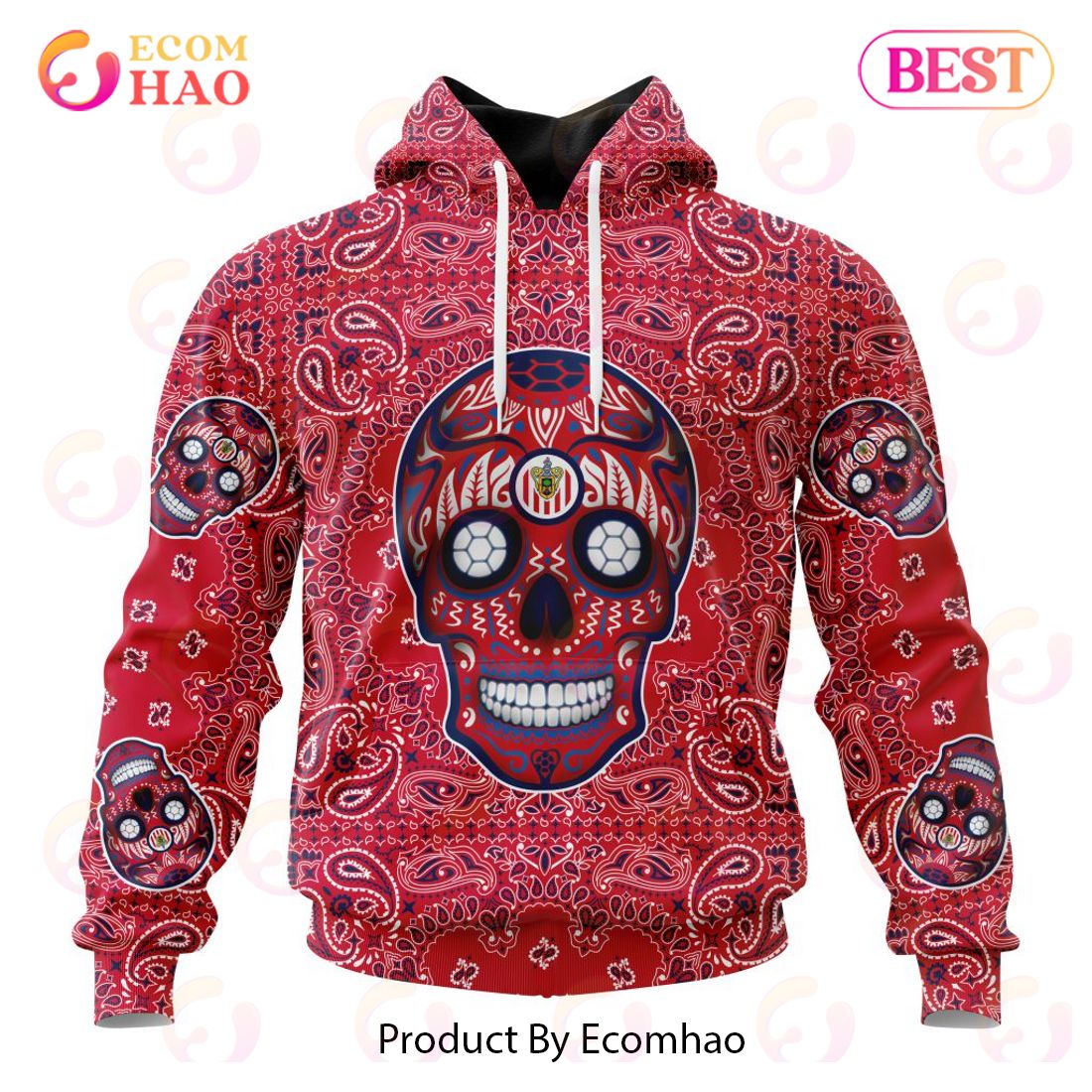 LIGA MX C.F. Monterrey Special Sugar Skull Kits For Dia De Muertos 3D Hoodie