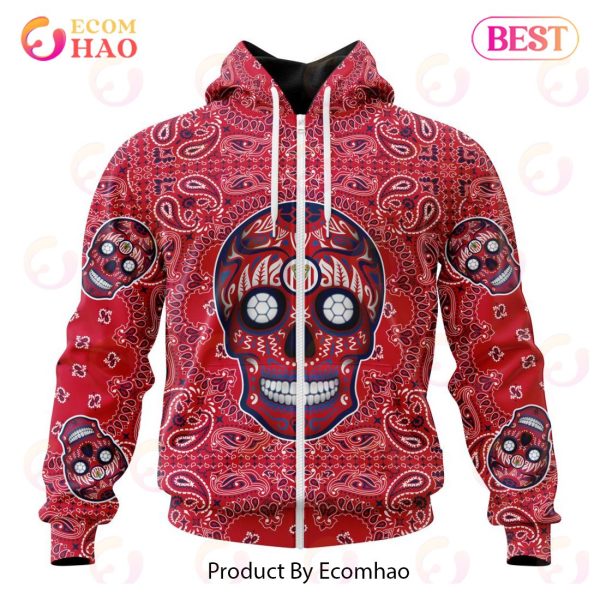 LIGA MX Chivas Guadalajara Special Sugar Skull Kits For Dia De Muertos 3D Hoodie
