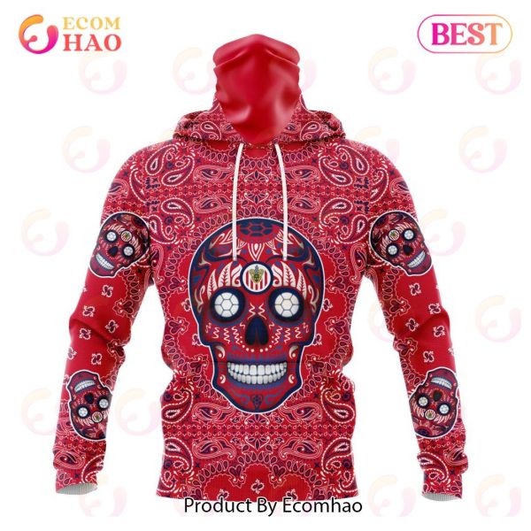 LIGA MX Chivas Guadalajara Special Sugar Skull Kits For Dia De Muertos 3D Hoodie