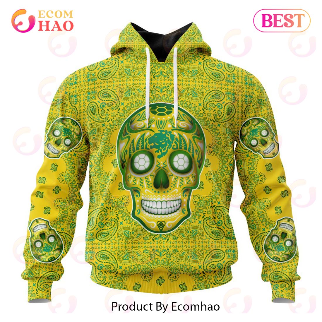 LIGA MX C.F. Pachuca Special Sugar Skull Kits For Dia De Muertos 3D Hoodie