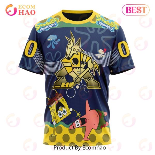 Arizona Coyotes Specialized Jersey With SpongeBob 3D Hoodie