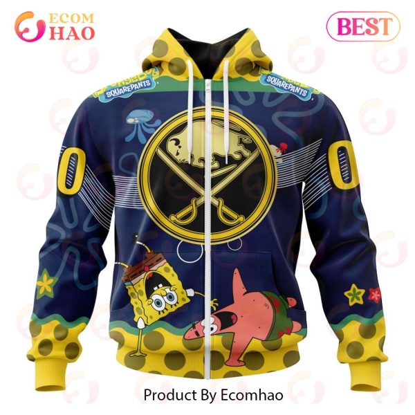 Buffalo Sabres Specialized Jersey With SpongeBob 3D Hoodie