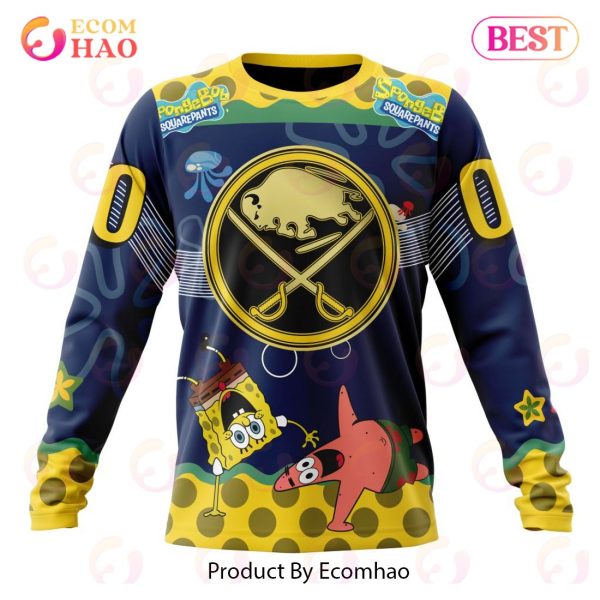 Buffalo Sabres Specialized Jersey With SpongeBob 3D Hoodie