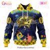 Colorado Avalanche Specialized Jersey With SpongeBob 3D Hoodie