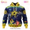 Columbus Blue Jackets Specialized Jersey With SpongeBob 3D Hoodie