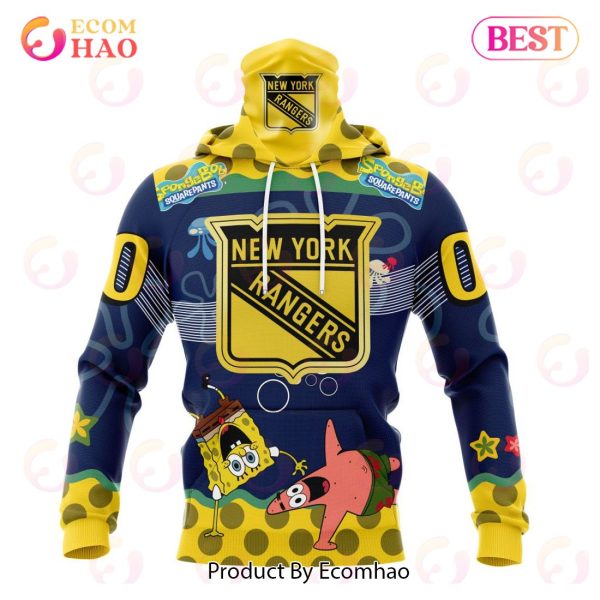 New York Rangers Specialized Jersey With SpongeBob 3D Hoodie