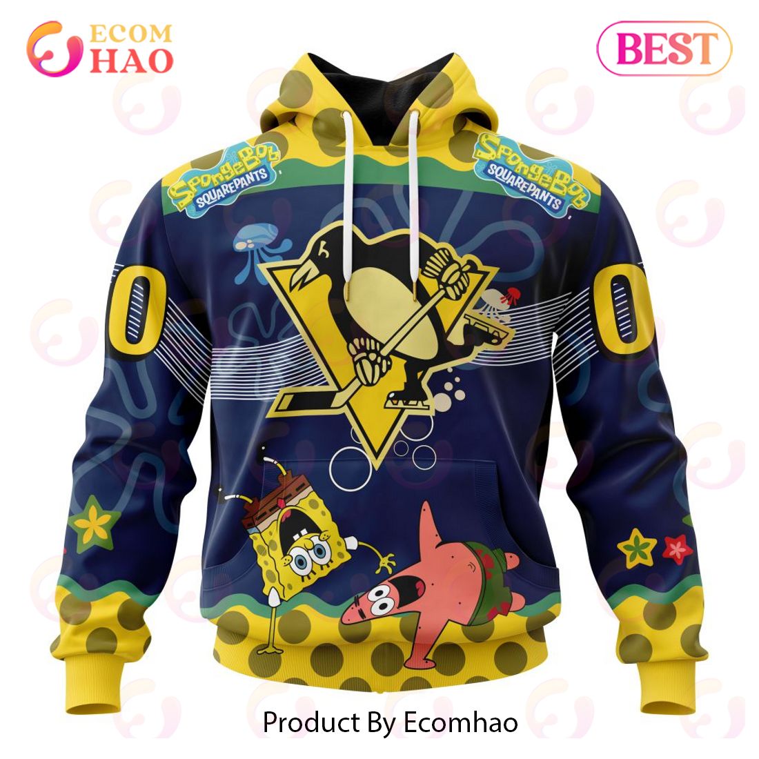 Vancouver Canucks Specialized Jersey With SpongeBob 3D Hoodie