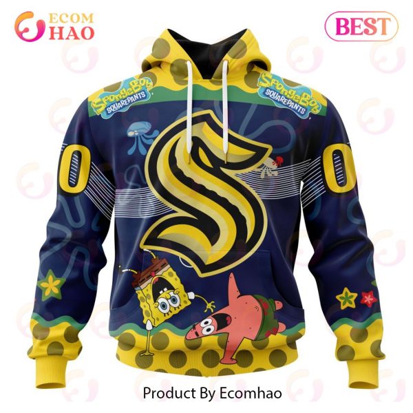 Seattle Kraken Specialized Jersey With SpongeBob 3D Hoodie