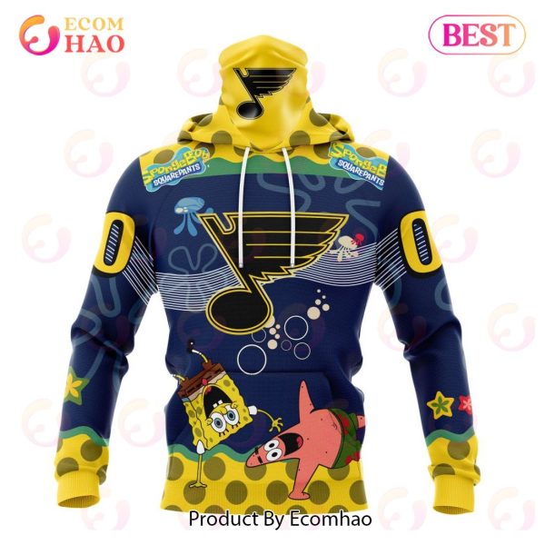 St. Louis Blues Specialized Jersey With SpongeBob 3D Hoodie