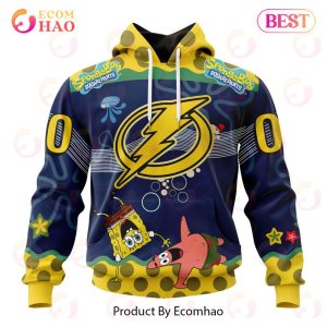 Tampa Bay Lightning Specialized Jersey With SpongeBob 3D Hoodie