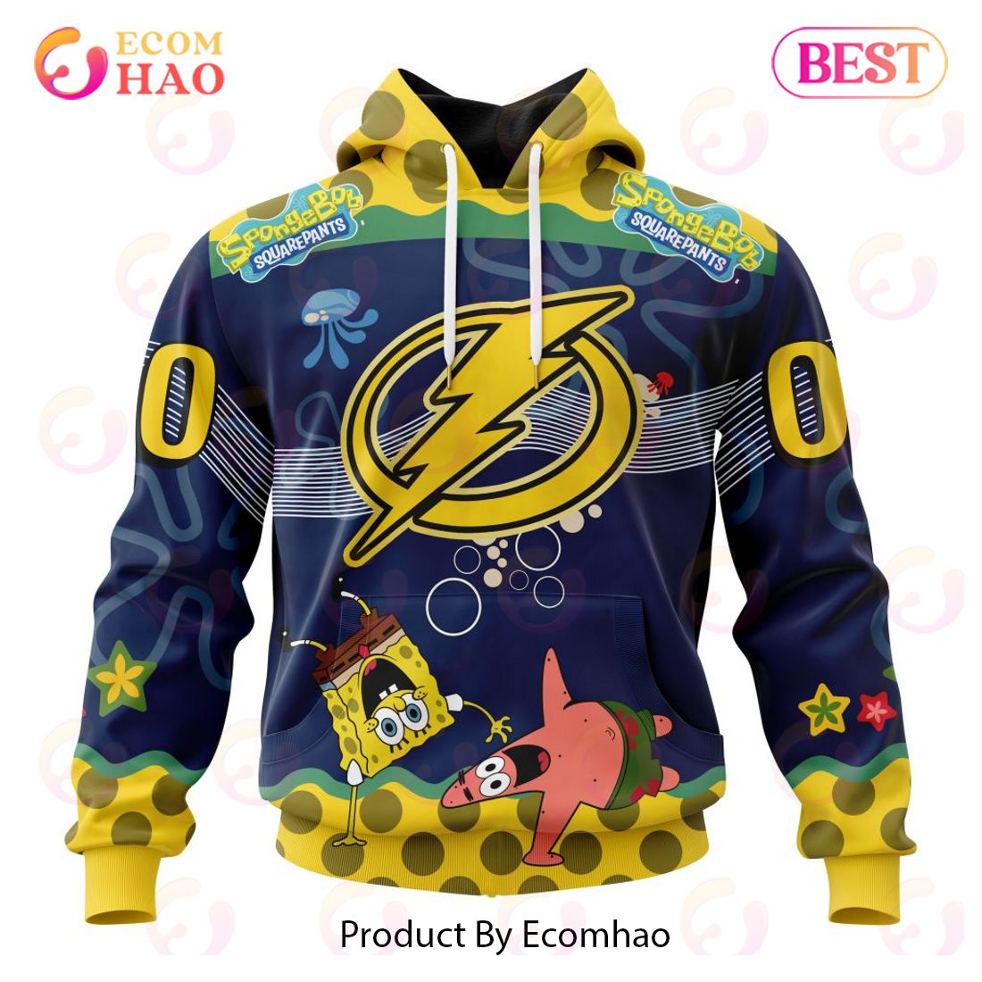 Winnipeg Jets Specialized Jersey With SpongeBob 3D Hoodie