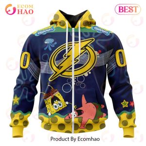 Tampa Bay Lightning Specialized Jersey With SpongeBob 3D Hoodie