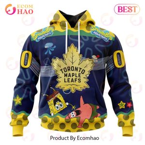 Toronto Maple Leafs Specialized Jersey With SpongeBob 3D Hoodie
