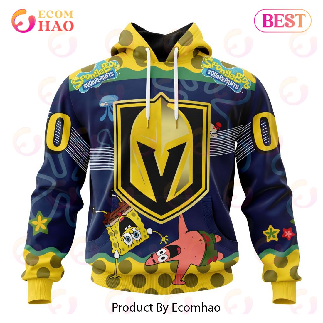 Vancouver Canucks Specialized Jersey With SpongeBob 3D Hoodie