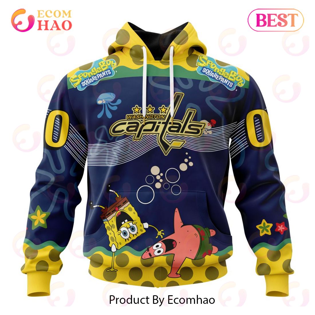 Vancouver Canucks Specialized Jersey With SpongeBob 3D Hoodie