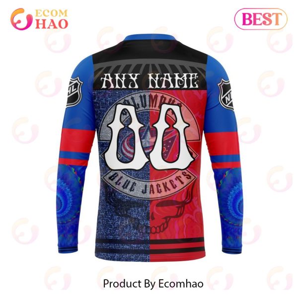 NHL Columbus Blue Jackets X Grateful Dead Specialized Design 3D Hoodie