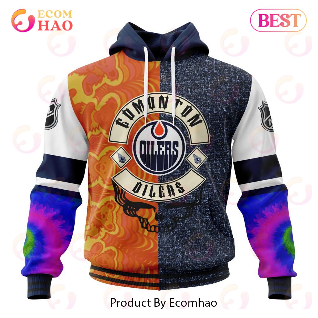 NHL Edmonton Oilers X Grateful Dead Specialized Design 3D Hoodie