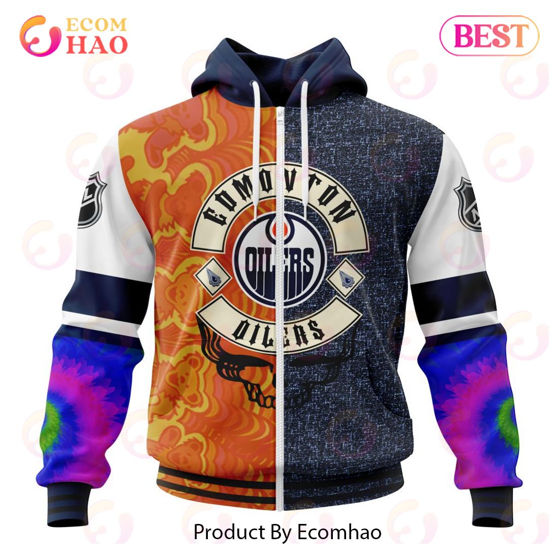 NHL Edmonton Oilers X Grateful Dead Specialized Design 3D Hoodie